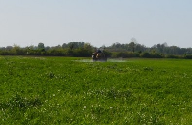 Pesticidno djelovanje na obradive povšine (lokalitet: Gromiželj)